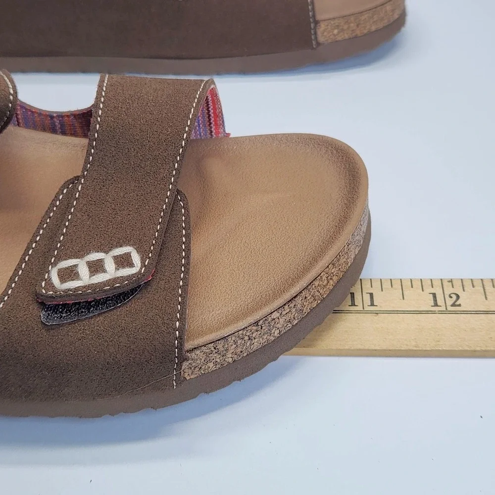 Skechers Sandals Womens Size 10 Brown Luxe Foam Slide On Adjustable EUC SN 56176 - Picture 10 of 10